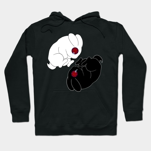 Twin Little Bunnies Hoodie by Opalescents